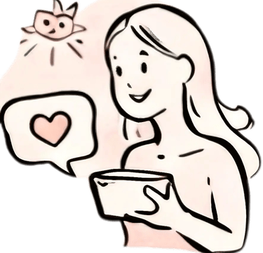 a woman holding a cup of coffee and a cat